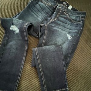 Distressed dark wash jeans, Brand Time & True, NEW, never worn. Size 14P